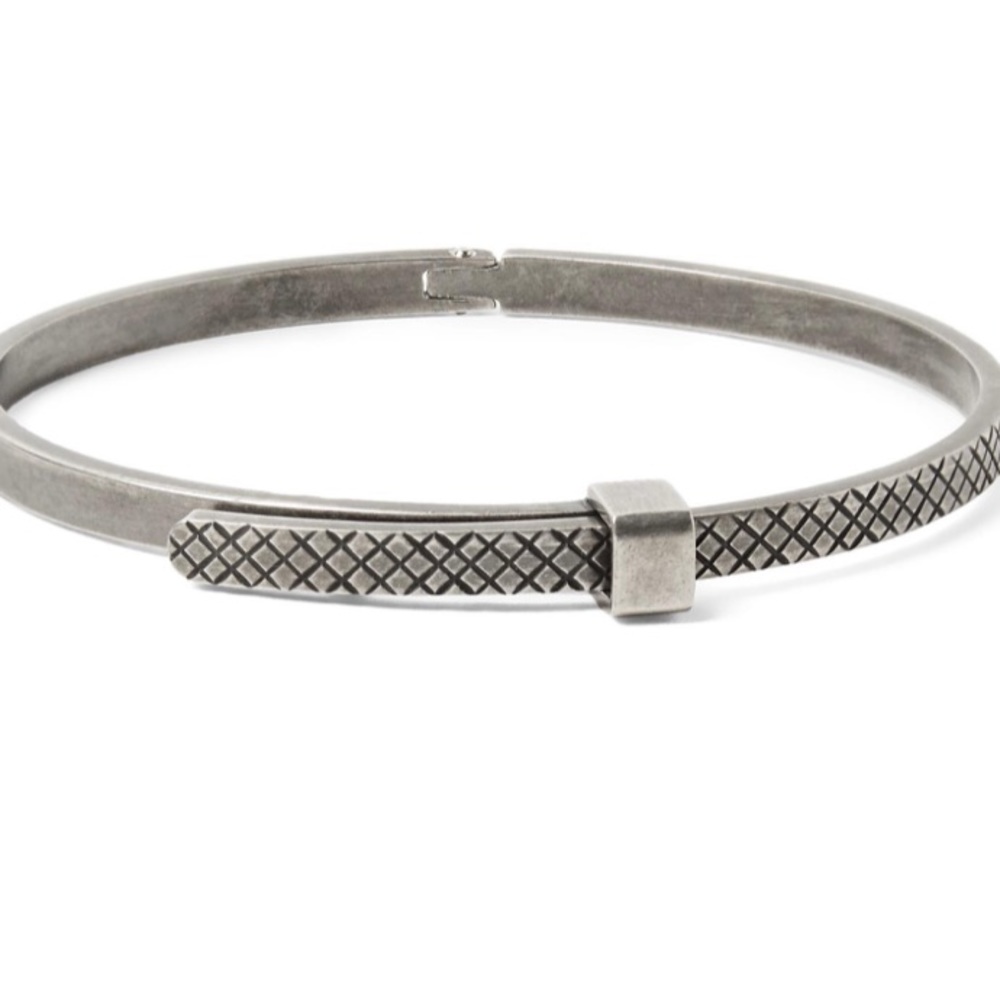 Intrecciato oxidized sterling silver bracelet
